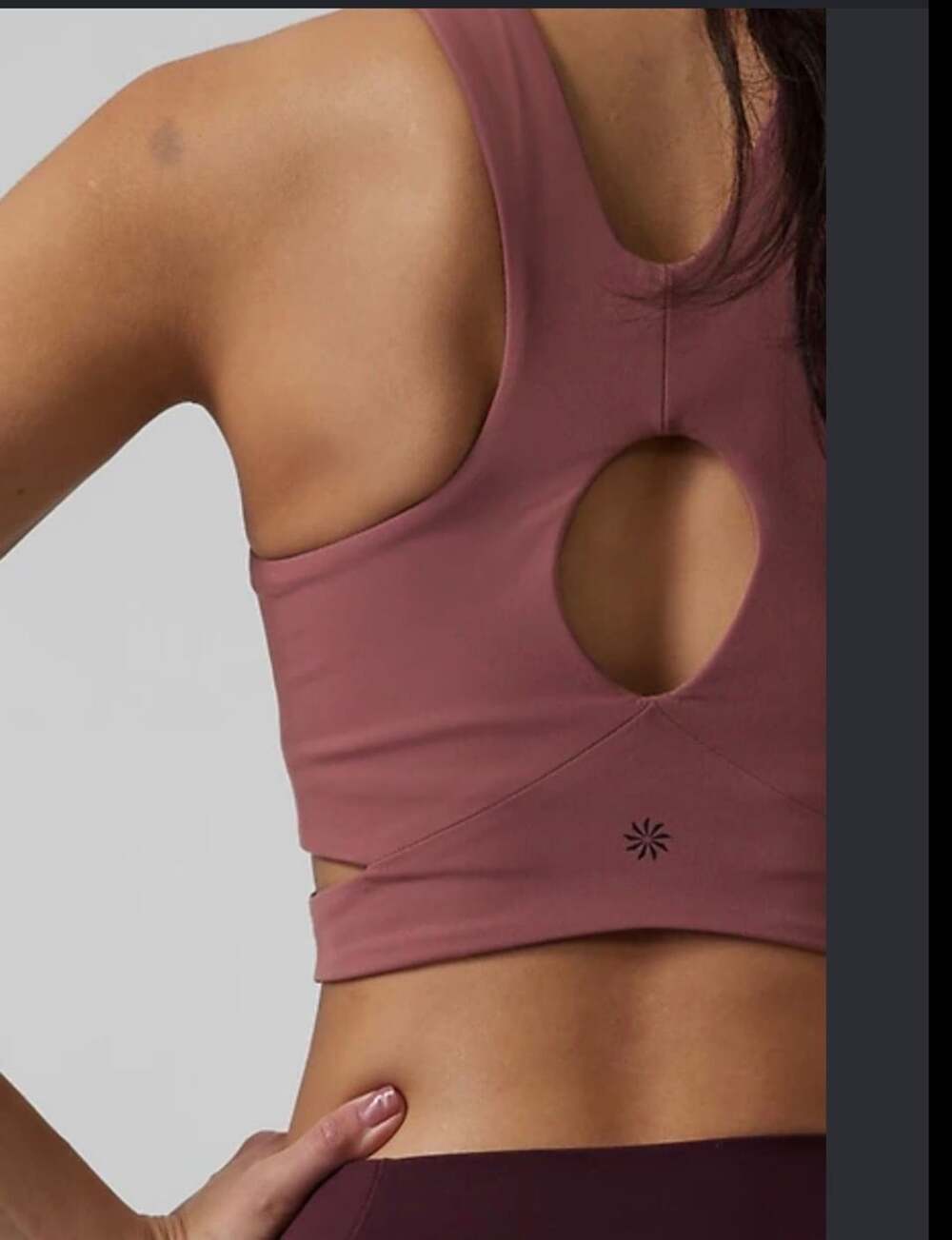 Athleta Conscious Crop Bra Pink Dust